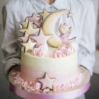 Торт "Розовые звезды"