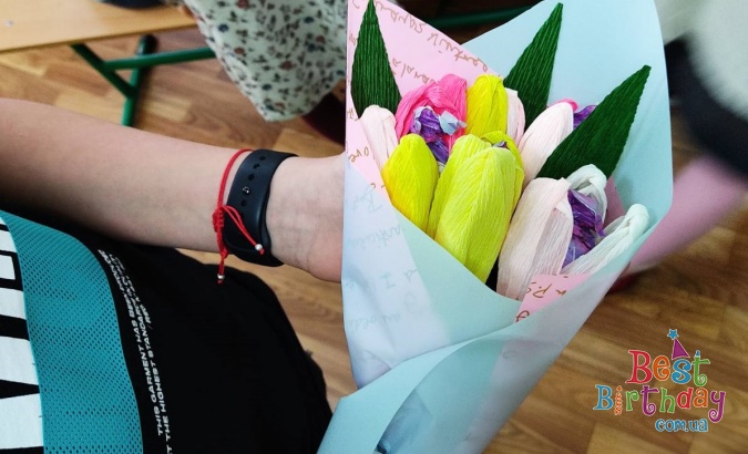 Мастер-класс Букет цветов с конфетами